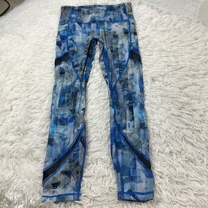 Lululemon On Pace Tight 7/8 *25" Sun Dazed Multi Blue / Super Dark